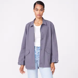 Vintage Shirt Jacket Relaxed Silhouette StretchKnit
