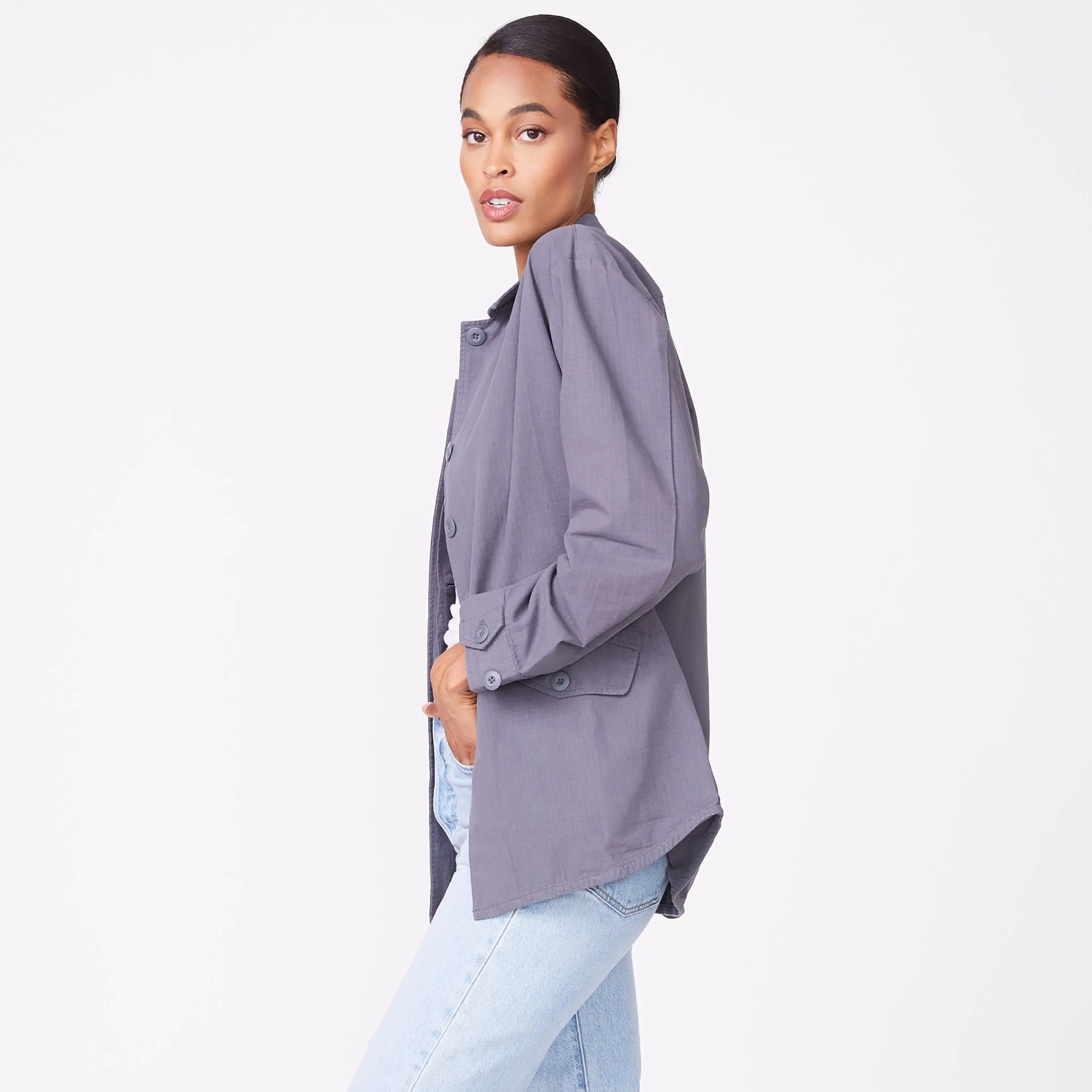CompressionFit Vintage Shirt Jacket