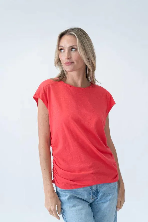 EcoFriendly Manufacturing LowMaintenance Fabric Six Fifty Allison Twist Neck Top