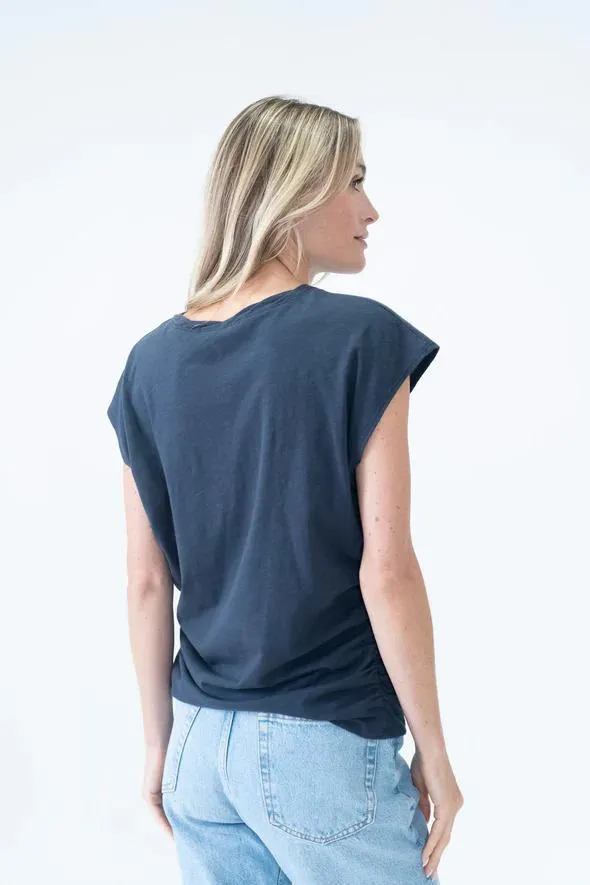 PaddedInsulation LowMaintenanceMaterial Six Fifty Allison Twist Neck Top