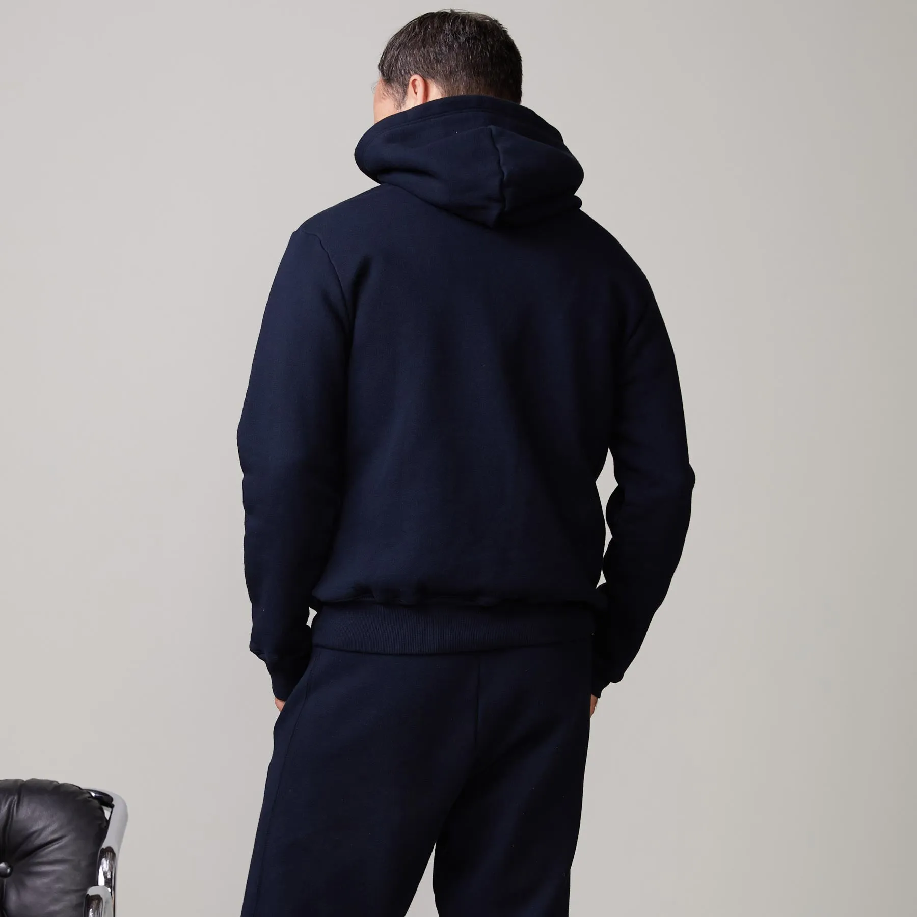 Oversized Hoody YarnDyed Stripes VNeckReinforcement