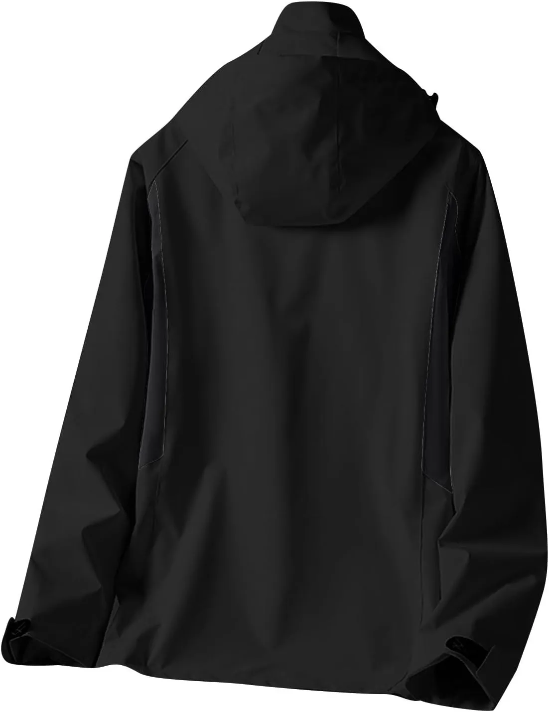 Packable Rain Jacket Men Waterproof Raincoat Lightweight Outdoor Hooded Rain Coats Plus Size Windbreaker with Pocket