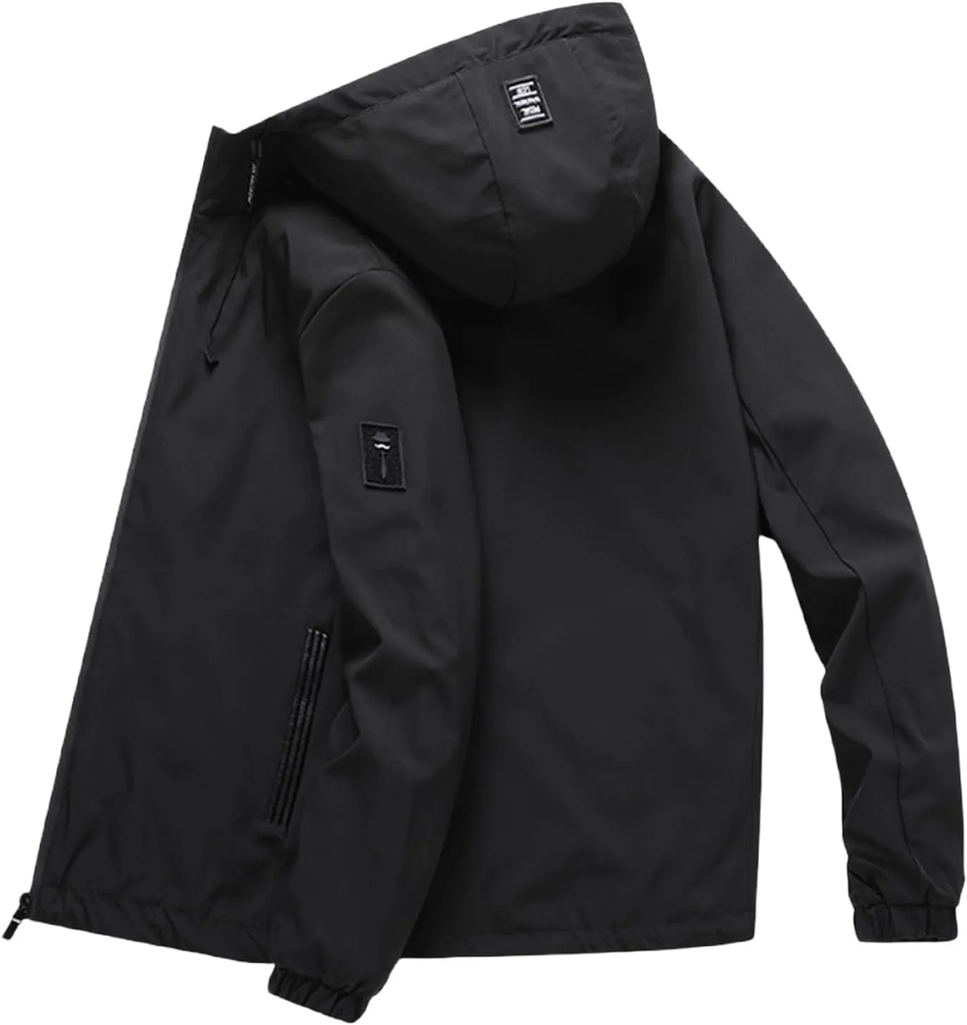 Packable Rain Jacket Men's Lightweight Waterproof Raincoat with Hood Outdoor Rain Gear for Hiking Cycling Windbreaker