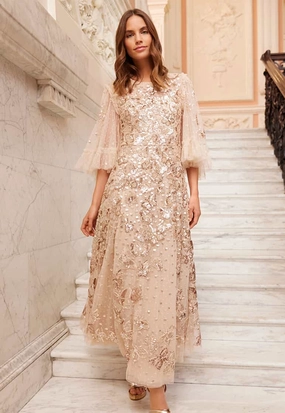 Papillon Ankle Gown Texture Rich Stylish Touch