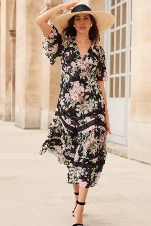 Paradise Garden Sonata Georgette Ballerina Dress Flared-Hem