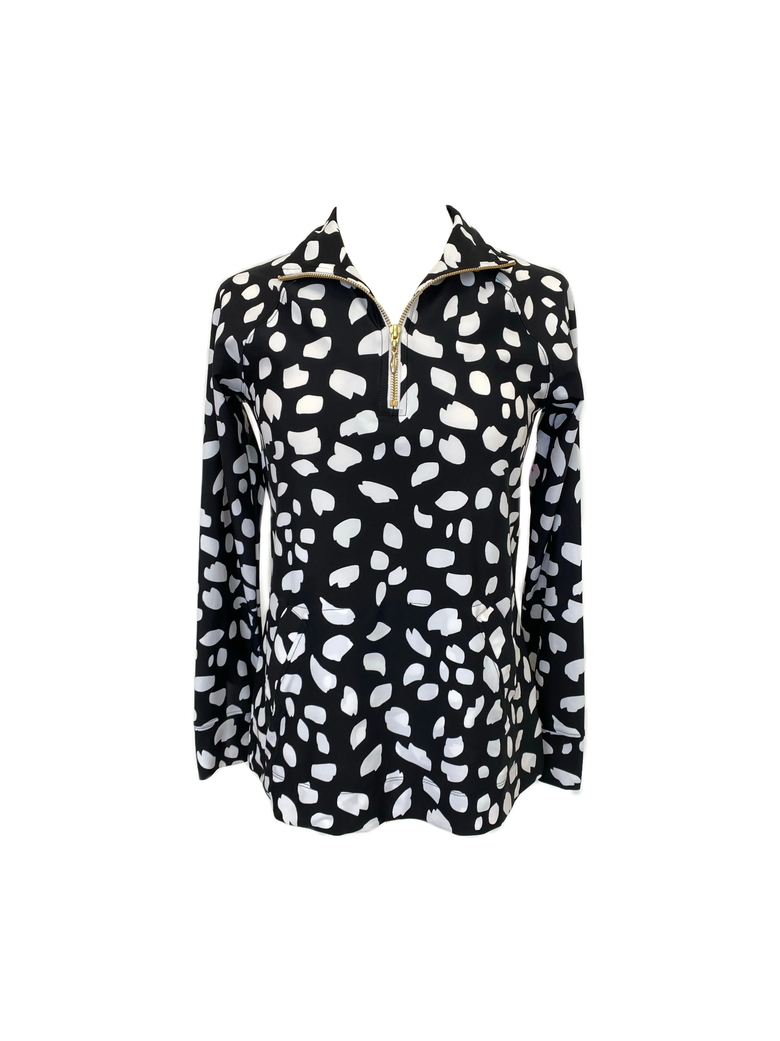 Fitted Tank Parker Pullover Diana's Dot Black/White