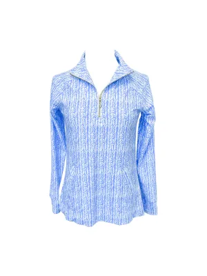 AntiStaticFinish Parker Pullover Ferns Cornflower Blue