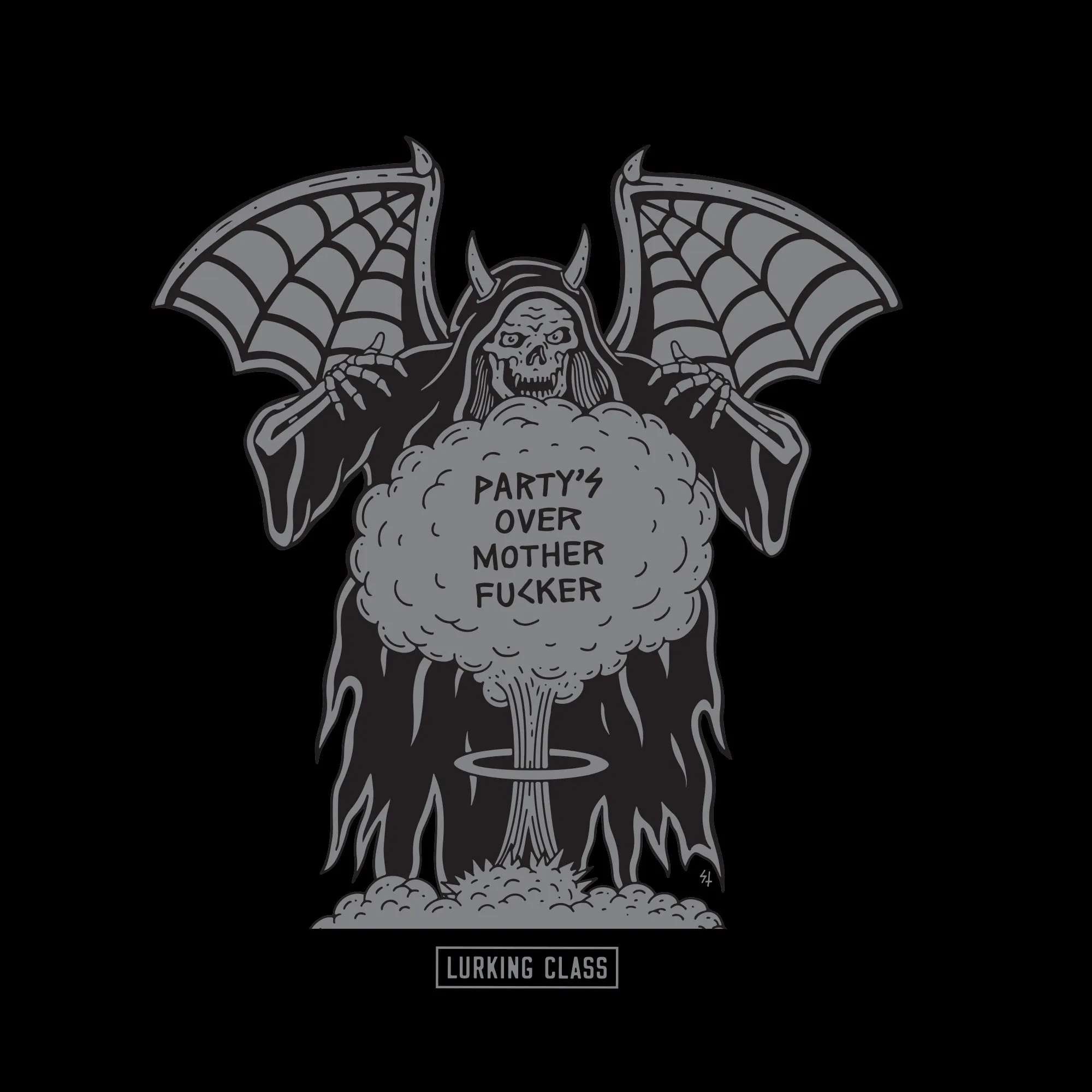Party's Over II Full Zip Hoodie - Black