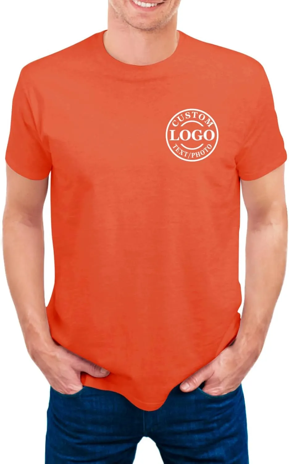 Personalized Tshirts Custom T Shirts for Men Women Design with Logo Image Text Cotton T-Shirts Front&Back