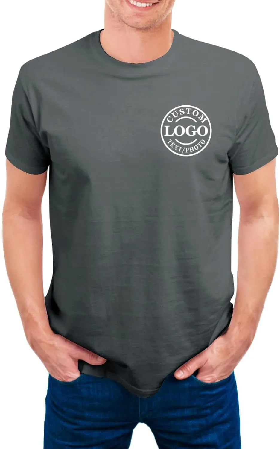 Personalized Tshirts Custom T Shirts for Men Women Design with Logo Image Text Cotton T-Shirts Front&Back