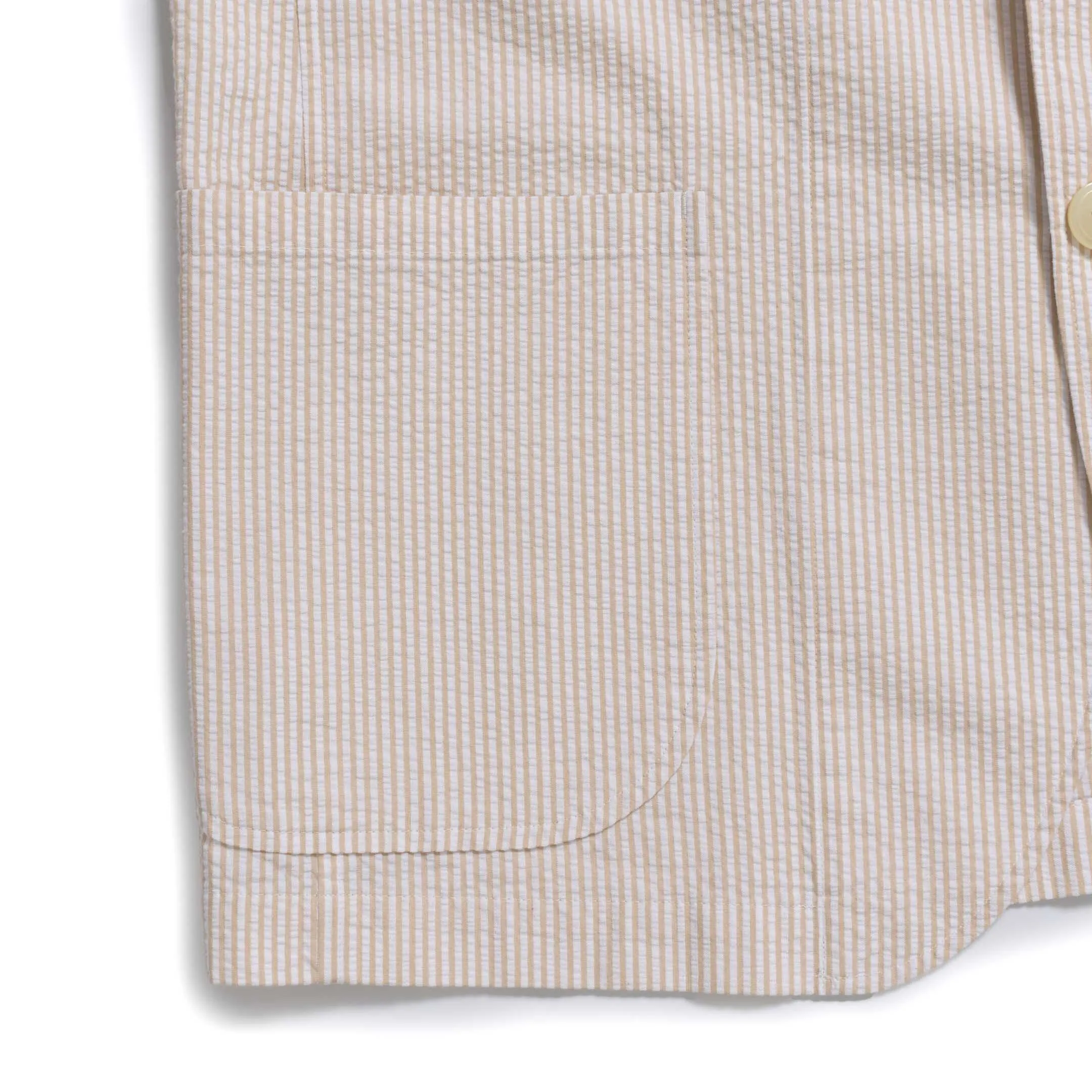 Pherrow's Seersucker Sports Jacket Beige Stripe