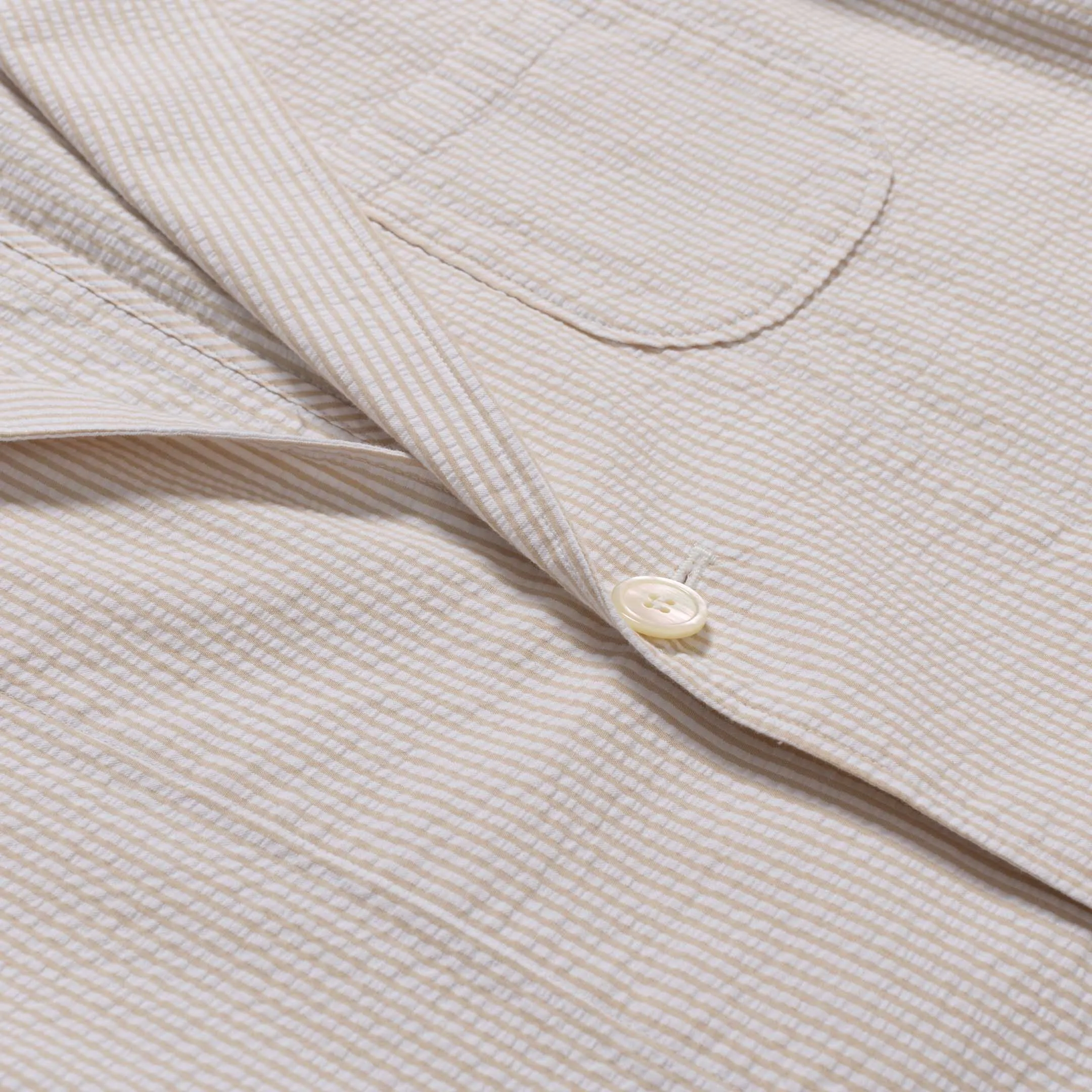 Pherrow's Seersucker Sports Jacket Beige Stripe