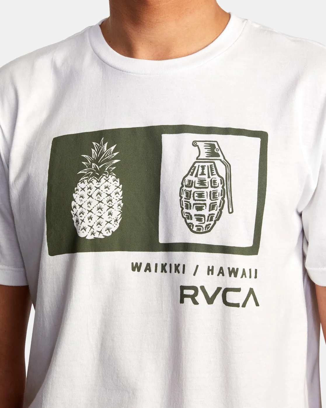 Pineapple Grenade Box Tee - White
