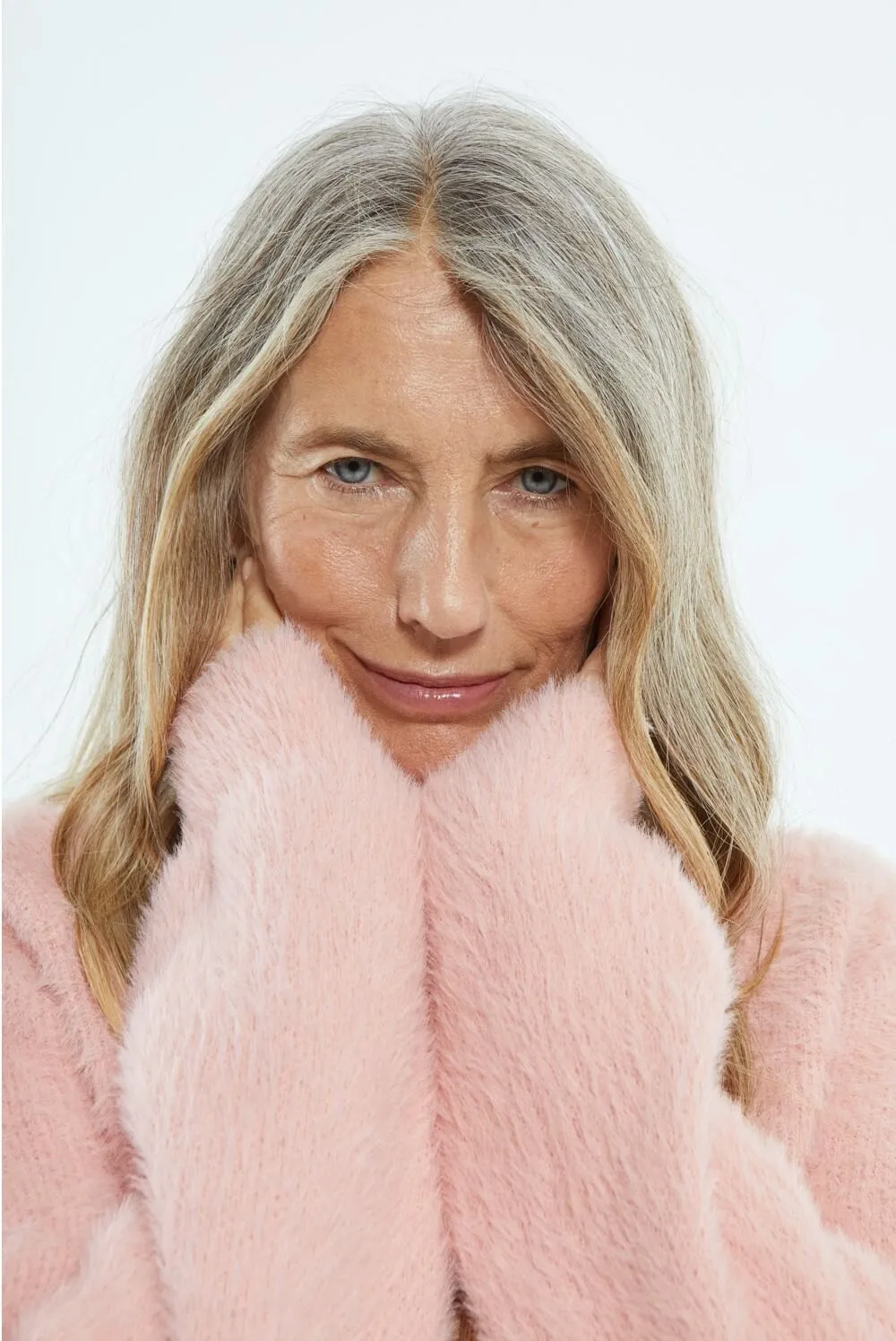 Pink Fluffy Textured Knit Sweater by Compania Fantastica