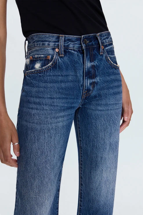 Pistola Lexi Mid Rise Bowed Straight Jean in Artisan High Quality Eco Friendly