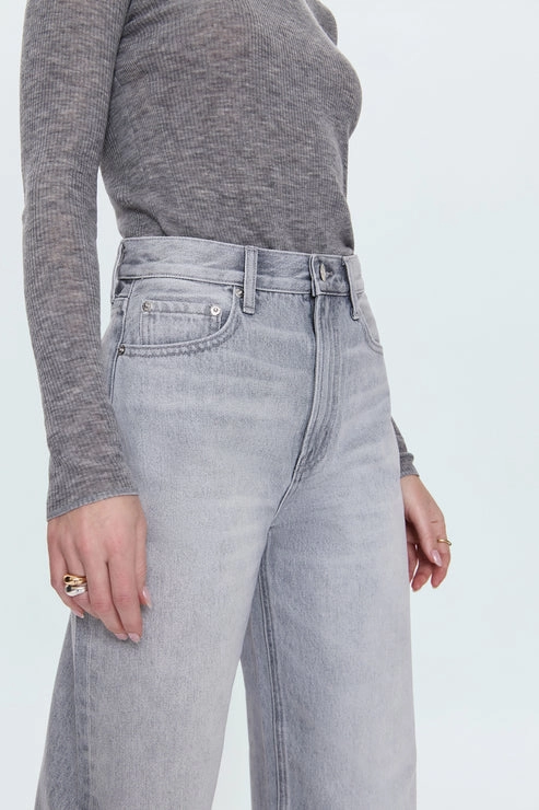 Durable Athlete Fit Travel Outfit Pistola Wes High Rise Barrel Jean in Enigma
