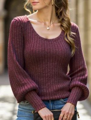 FrictionResistant Trim Wrinkle Resistant Textile PIT STRIP SHAVED ROUND NECK LANTERN SLEEVE TOP