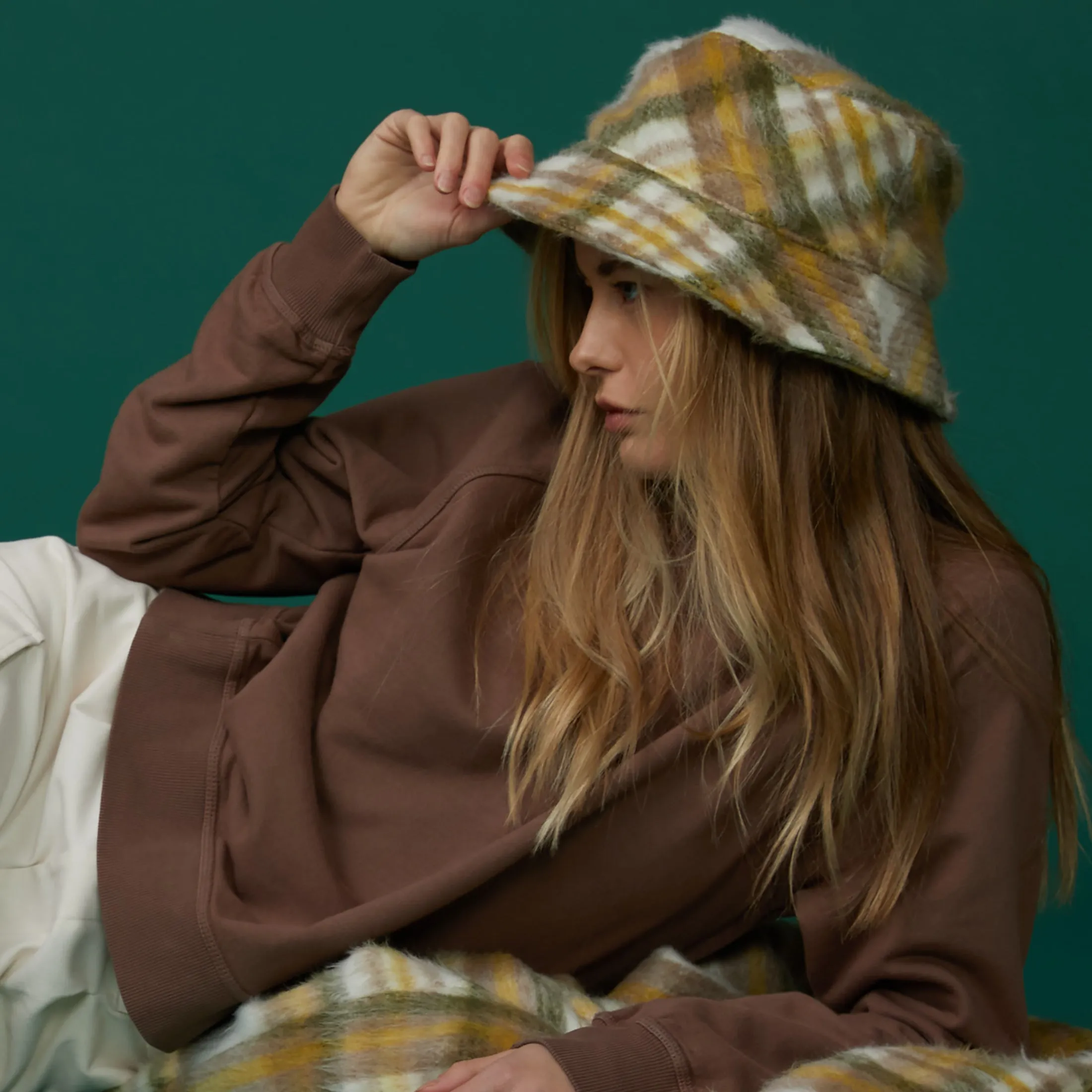 Plaid Bucket Hat All Purpose Casual Cut Ultraviolet Protection Finish