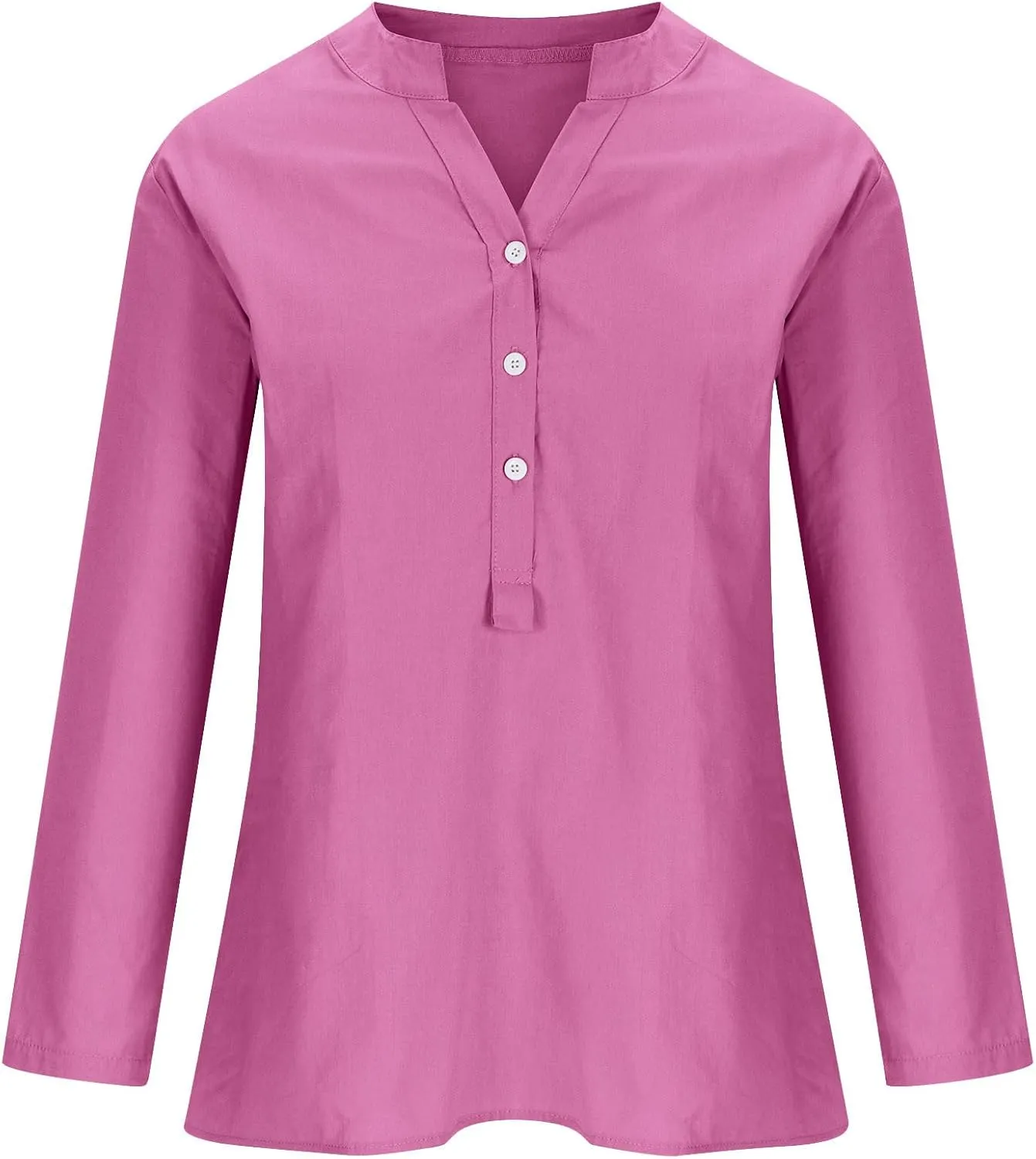 Plus Size Womens Cotton Linen Button Down Shirt 2025 Spring Summer Long Sleeve Tunic Solid Blouses Loose Work Tops
