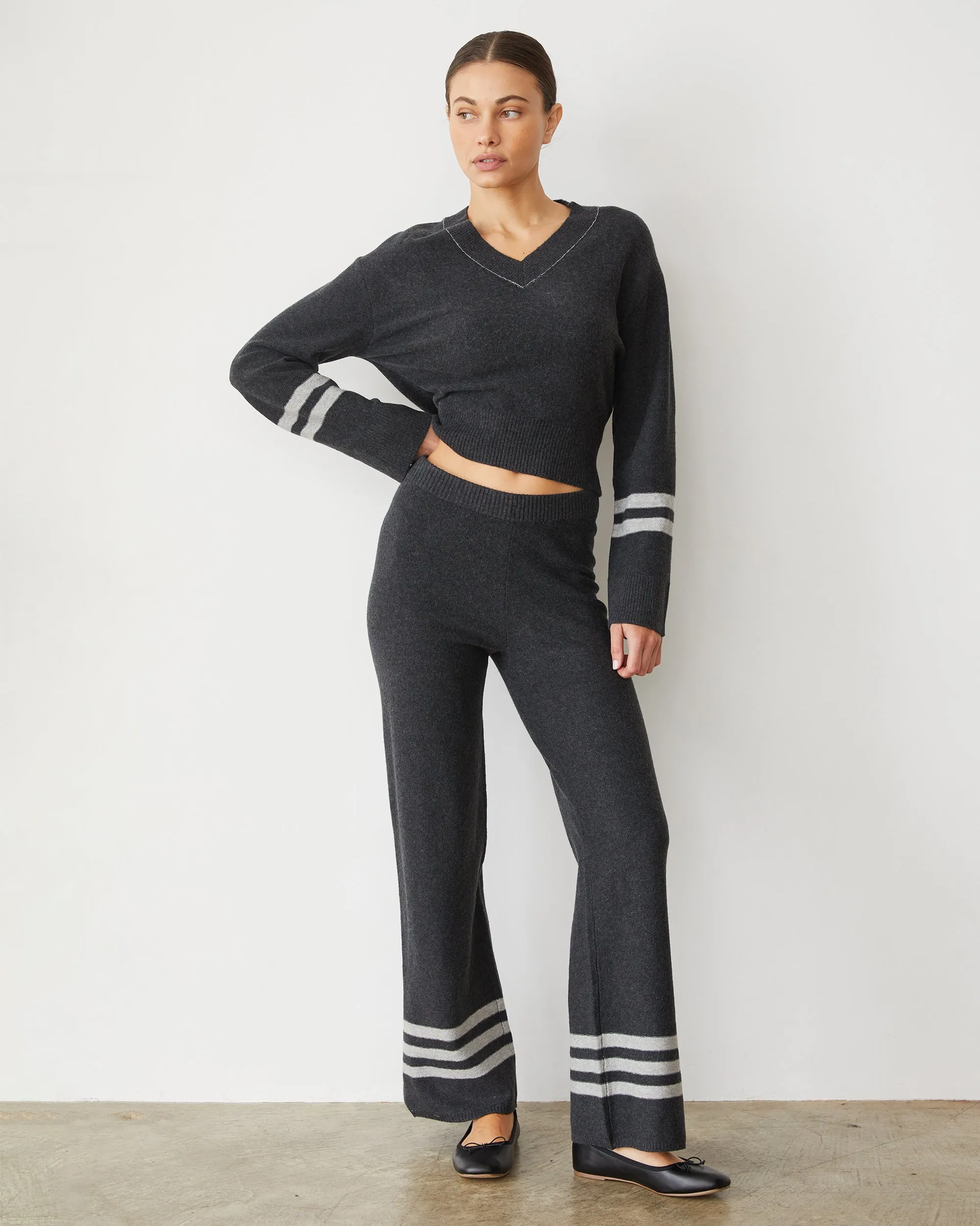 Plush Stripe Straight Leg Sweat Weekend Wear