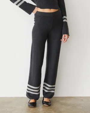 Plush Stripe Straight Leg Sweat HeatRegulatingLining