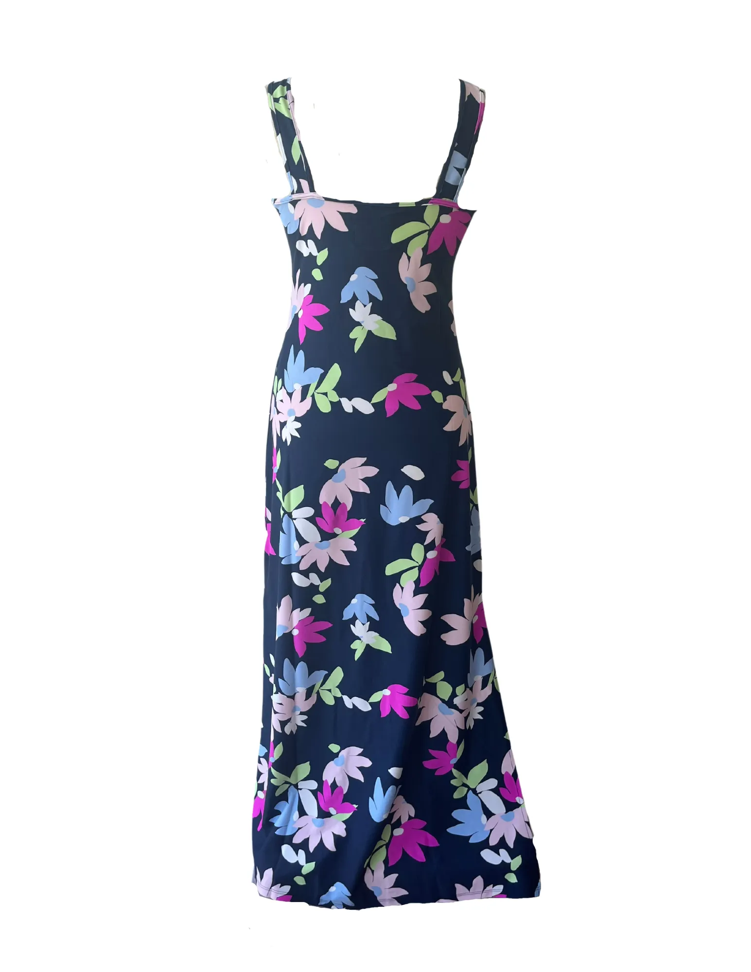 Japan Line Bright Colors Maui Maxi Dress Falling Floral