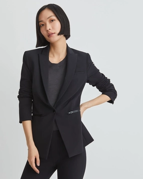 Scuba Dickey Jacket in Black Sporty Shield Layer Piece