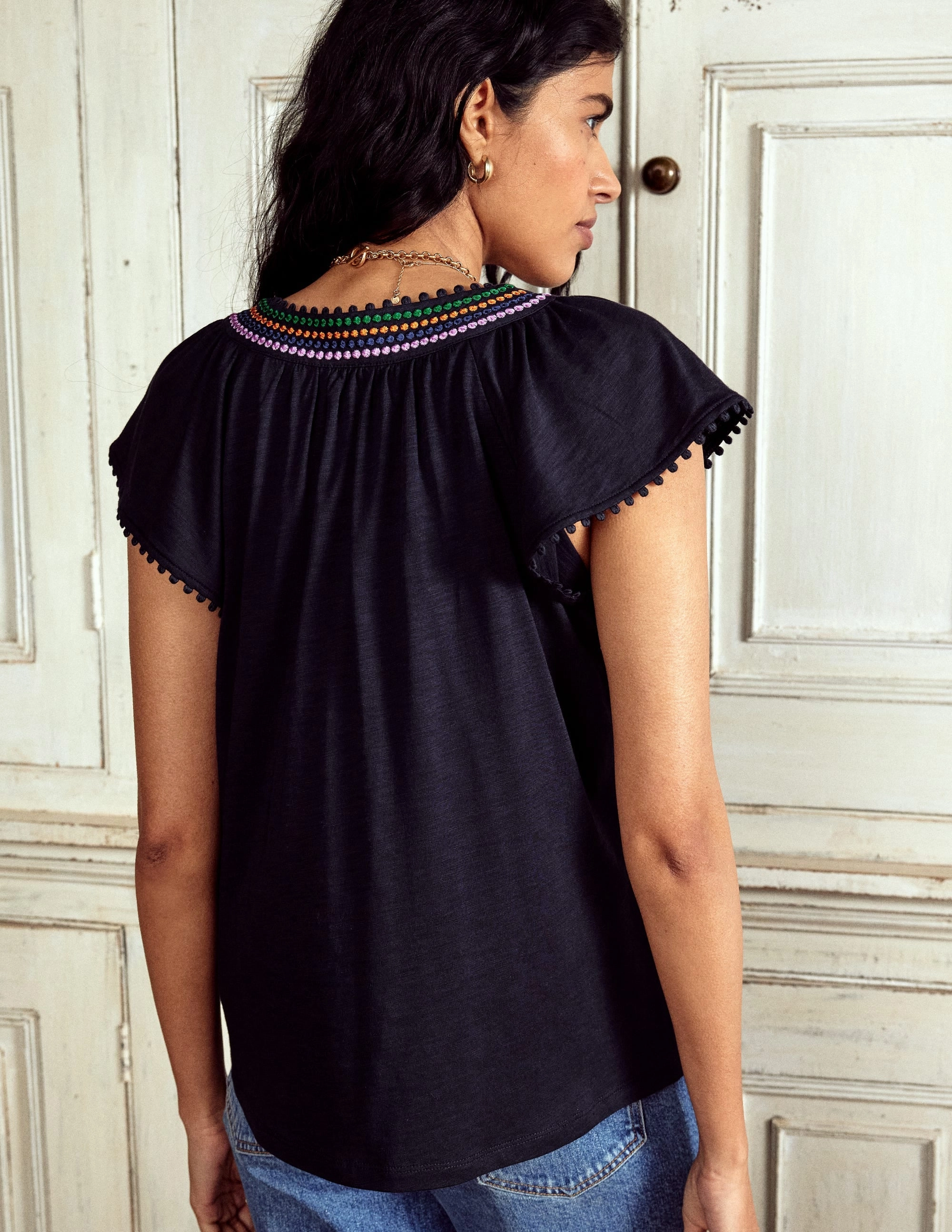 Pom Yoke Top-Navy Thermal Regulation Technology Easy Wear