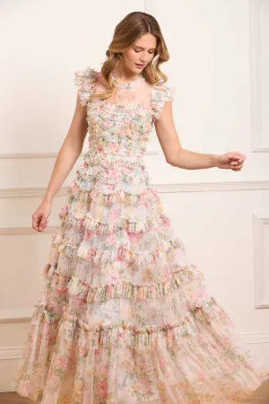 Pompadour Garden Round Neck Gown Chilly Day Comfort