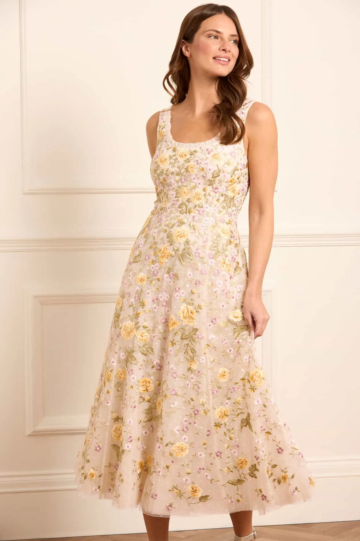 Florine Scoop Neck Ballerina Dress Stylish Cut BreathableFabric