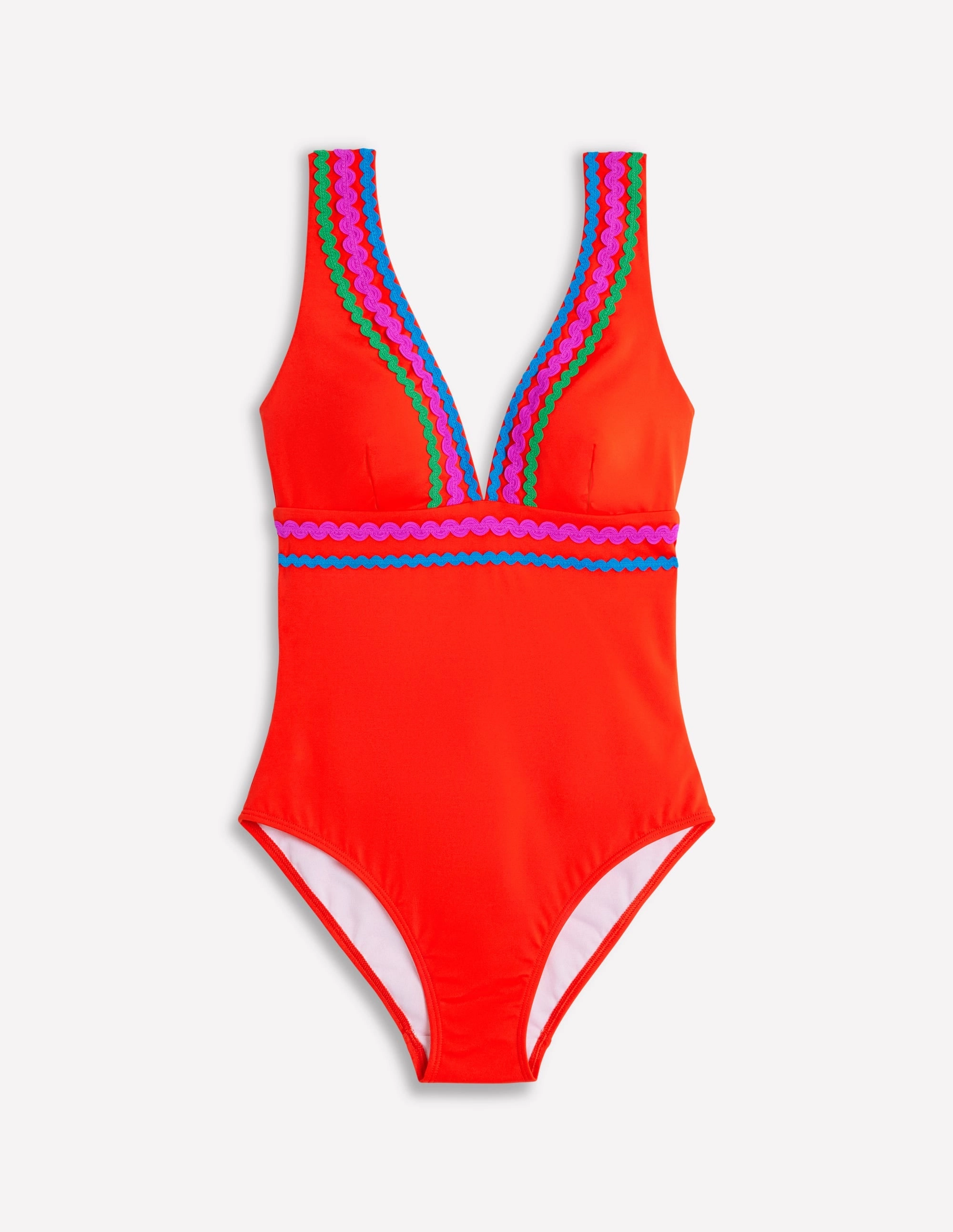 Porto V-Neck Swimsuit-Fire Red Rik Rak Pool Fun