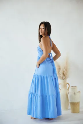 Blanco By Nature Crochet Maxi Dress Modern Soft Linen-Blend