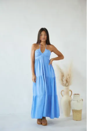 Cozy Drape Relaxed Mood Blanco By Nature Crochet Maxi Dress