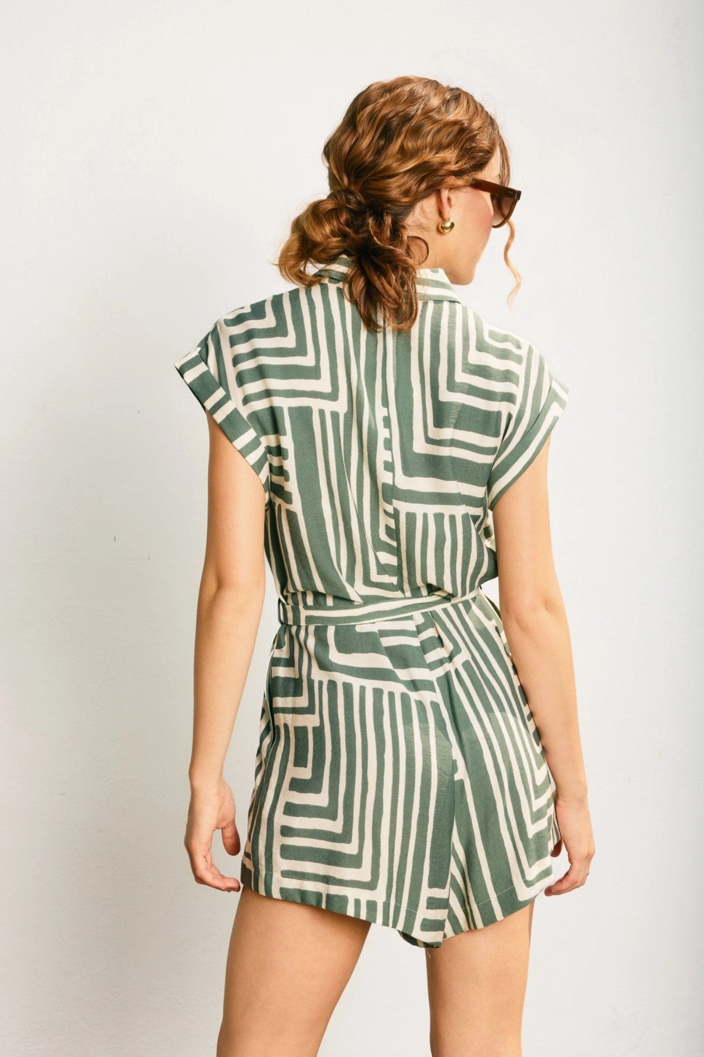 Night Worker Fine Breathable AISLINN BUTTON DOWN ROMPER