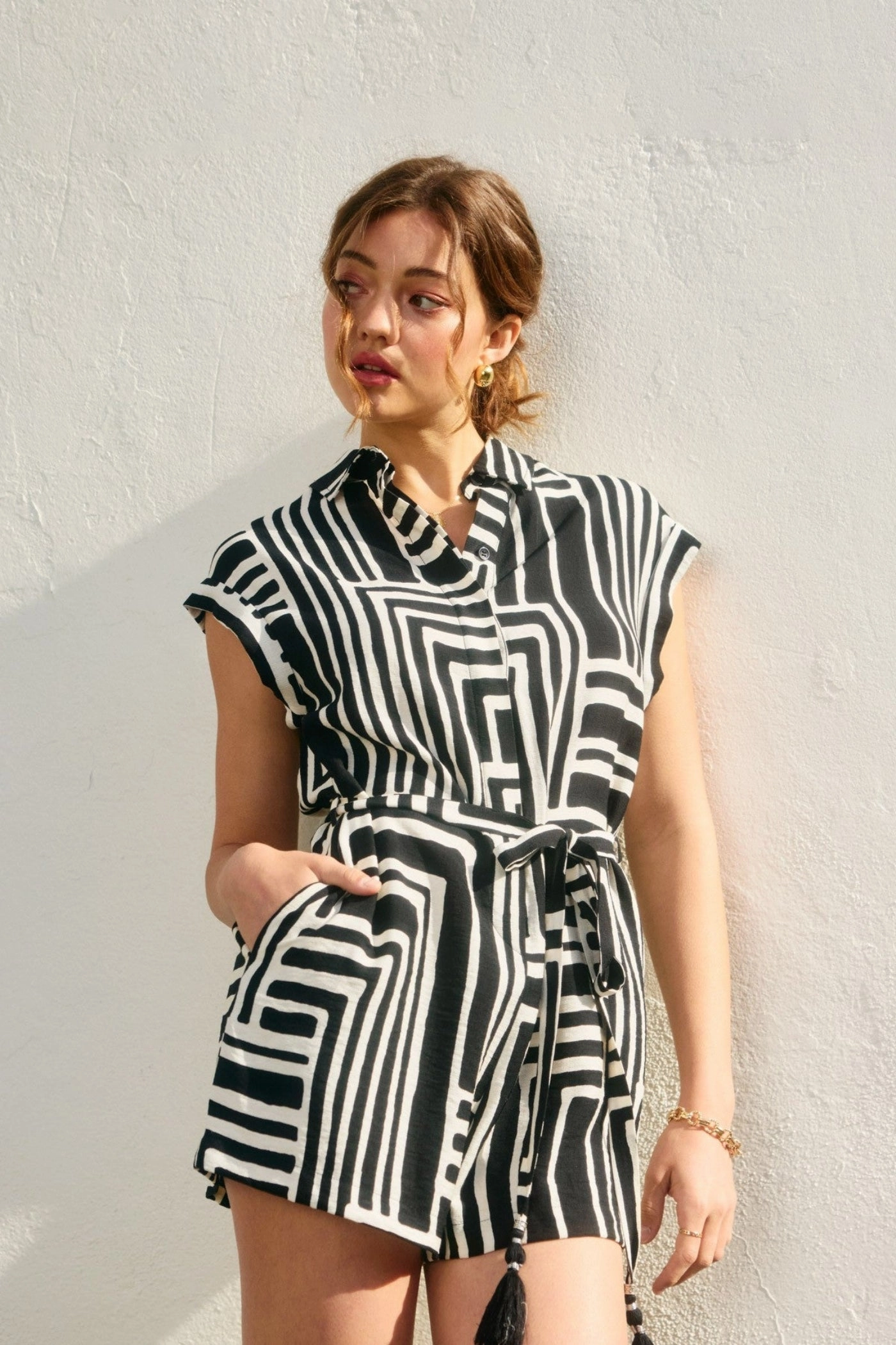 AISLINN BUTTON DOWN ROMPER Cool Singer