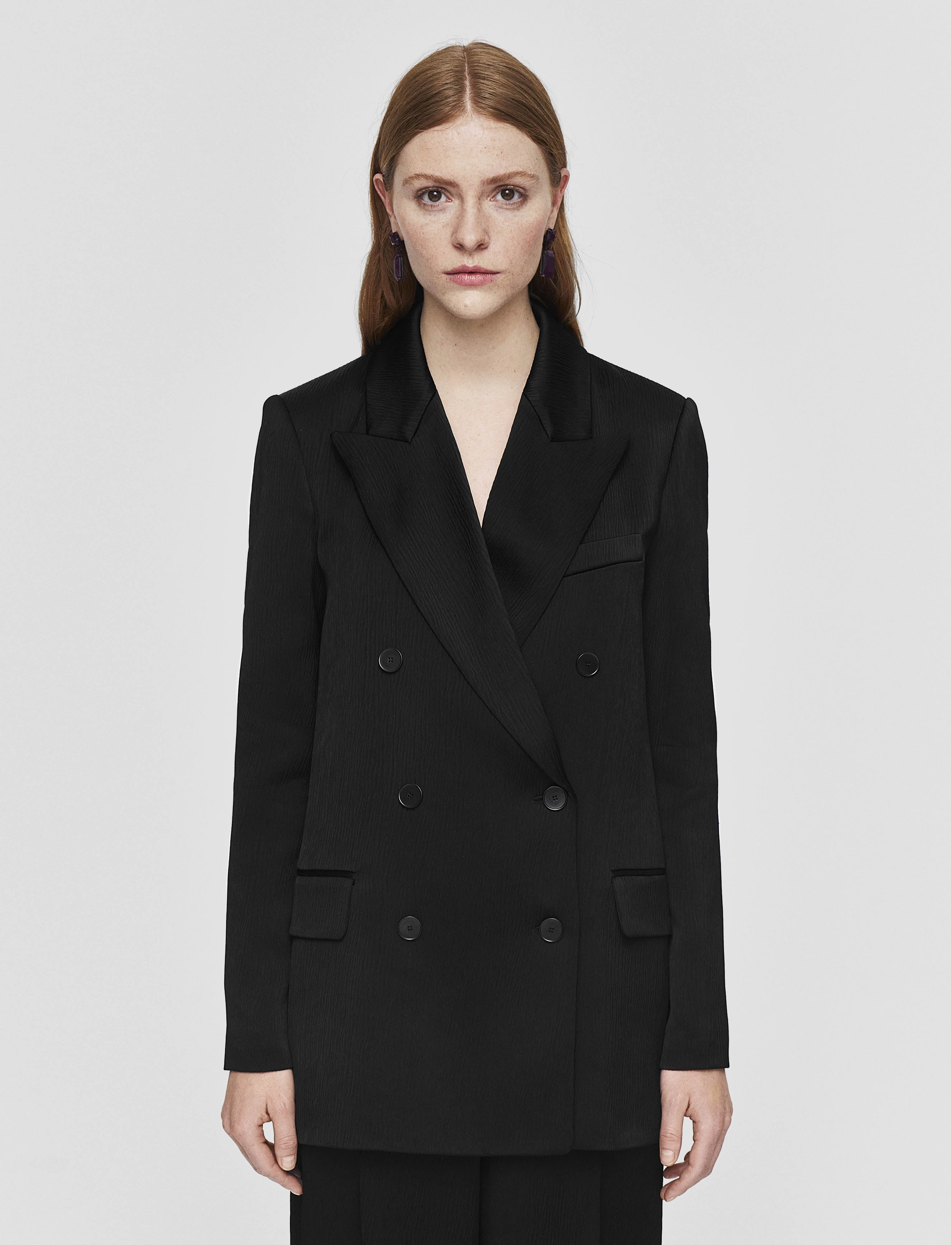 Relaxed Layer Durable Material Joffrin Textured Viscose Jacket