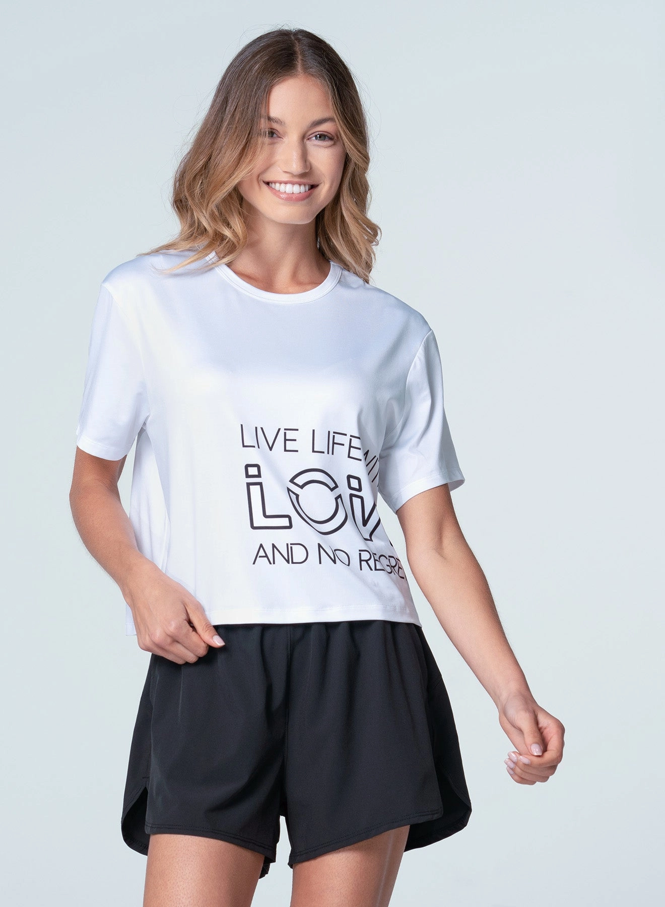 Live Life With Love Short Sleeve NonPill Surface Treatment