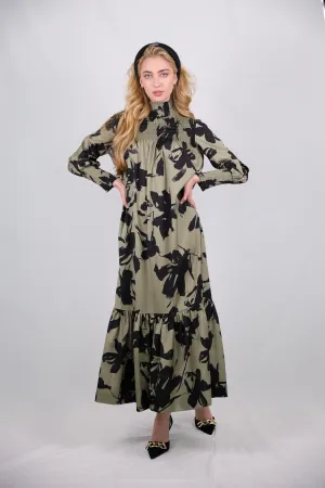 Esme Hunter Floral Maxi Dress Padded-Bust Trendy Cut