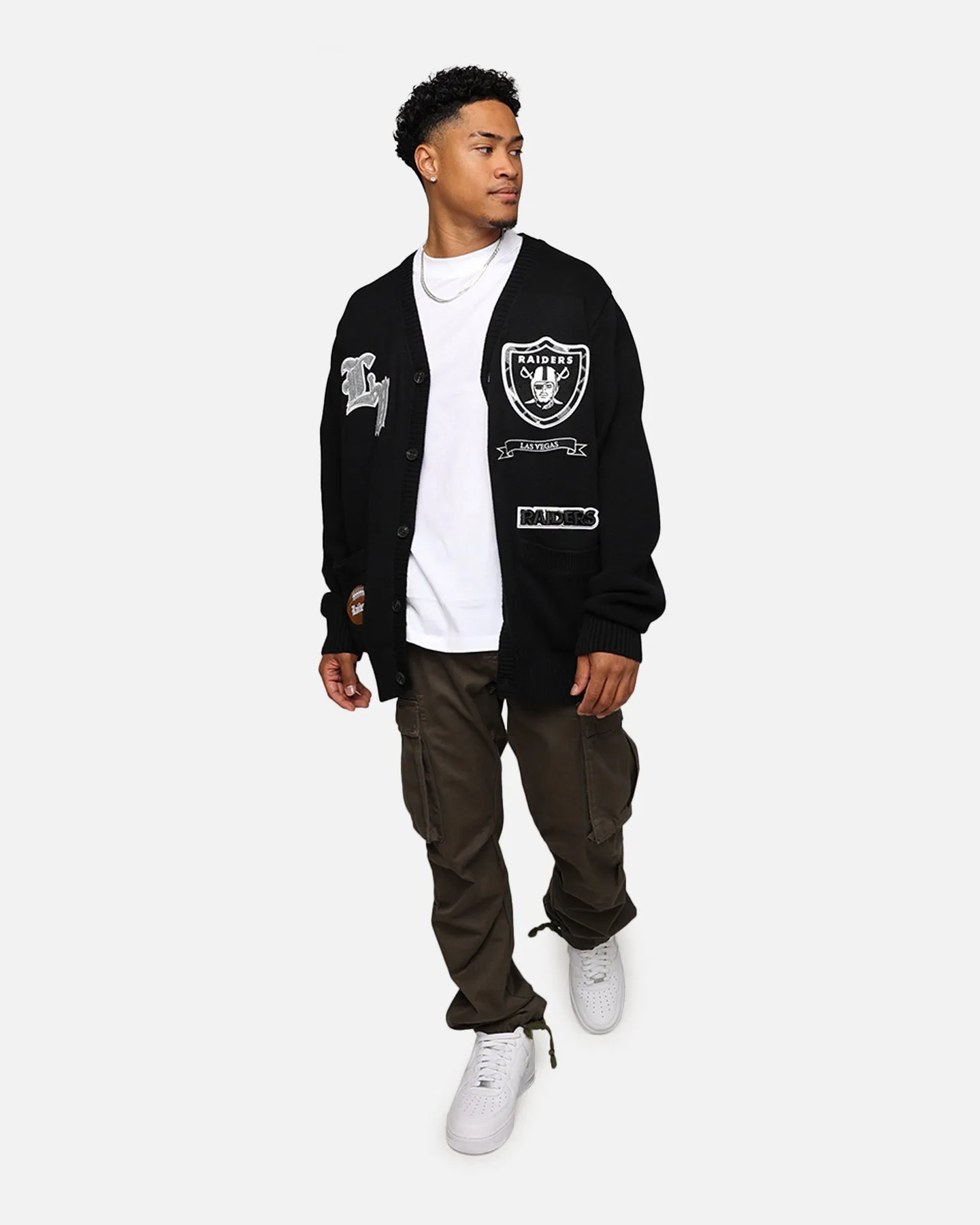 Pro Standard Las Vegas Raiders Pro Prep Knitted Cardigan Black