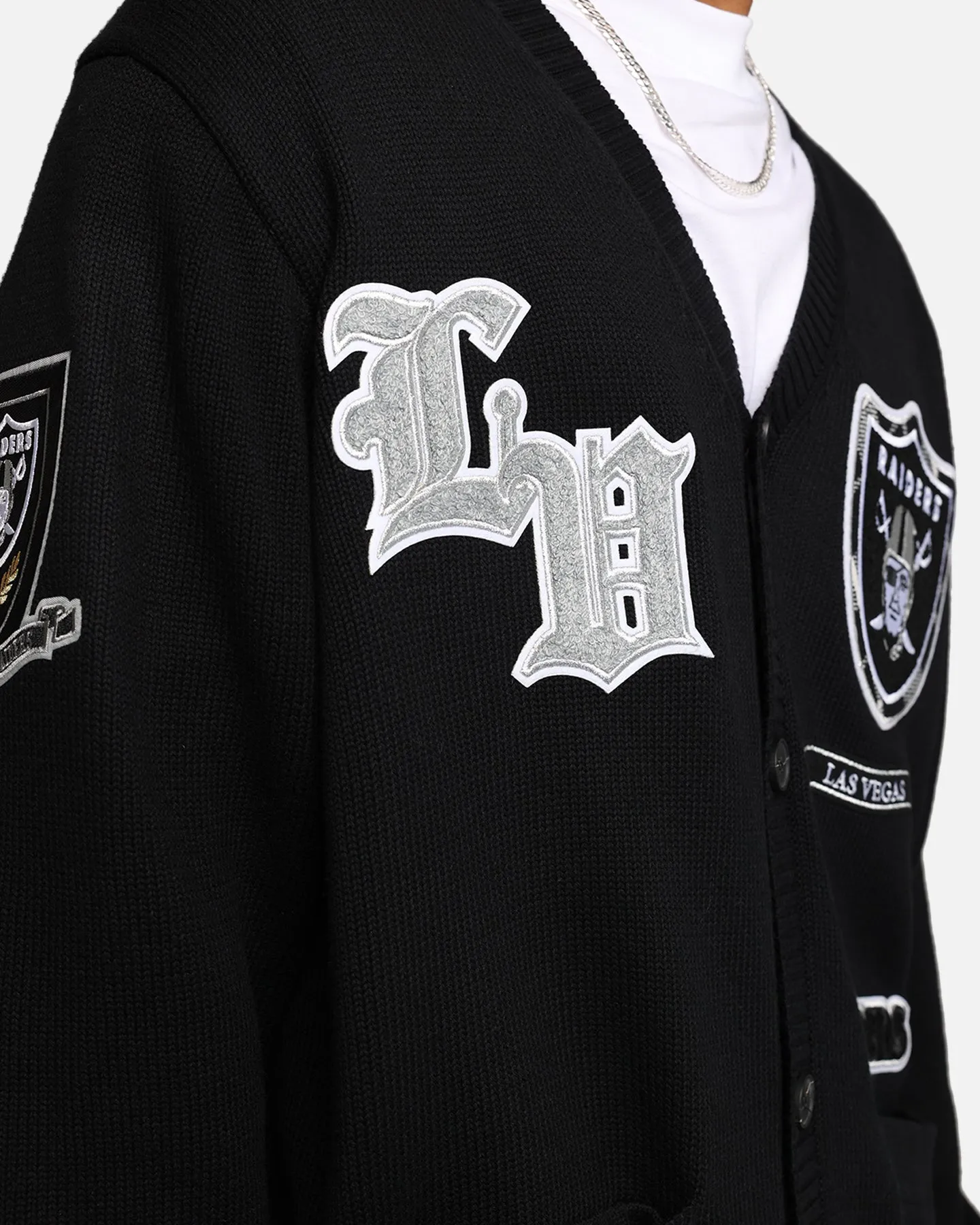 Pro Standard Las Vegas Raiders Pro Prep Knitted Cardigan Black