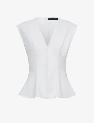 Proenza Schouler Janet Top in Matte Viscose Crepe - White