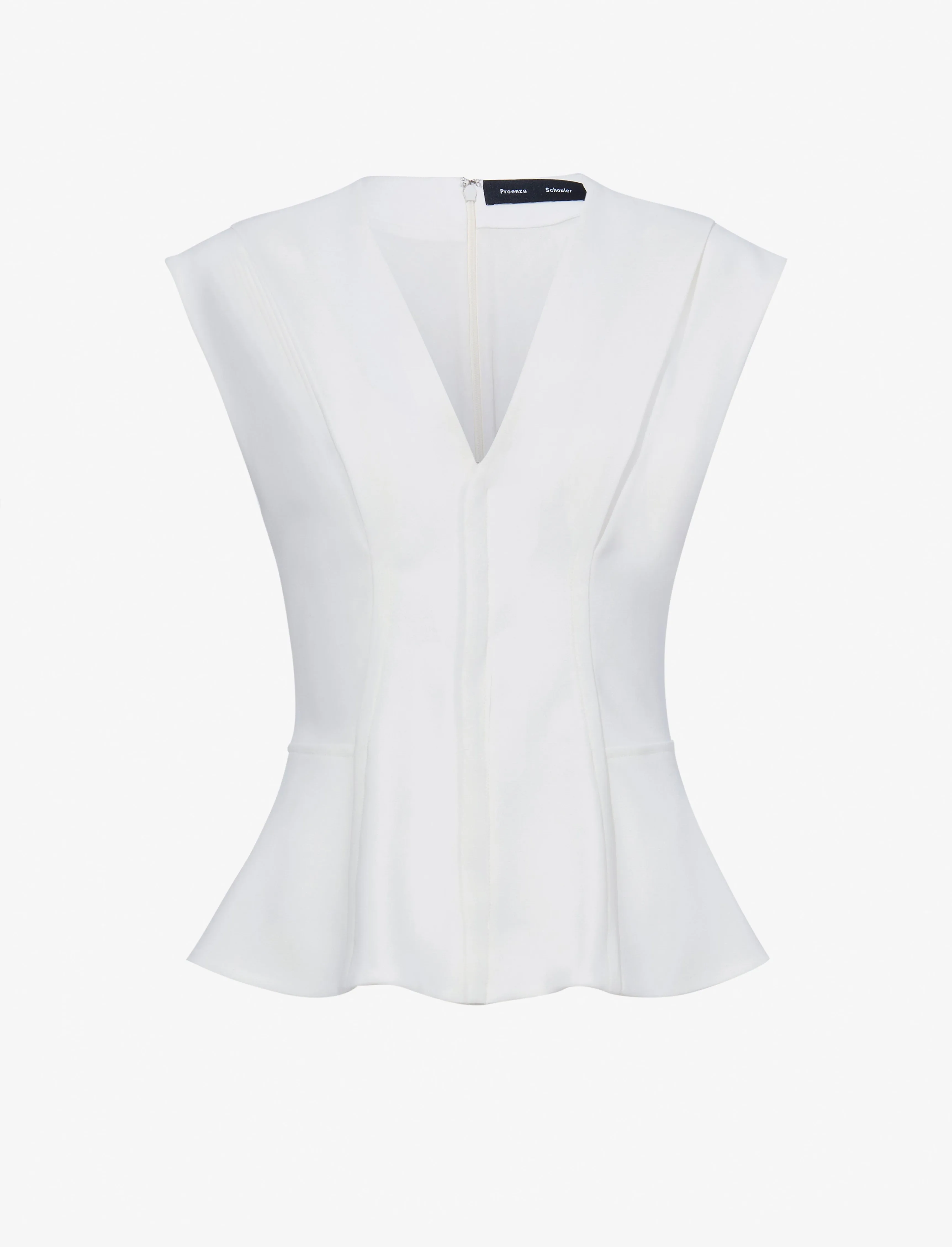 Proenza Schouler Janet Top in Matte Viscose Crepe - White