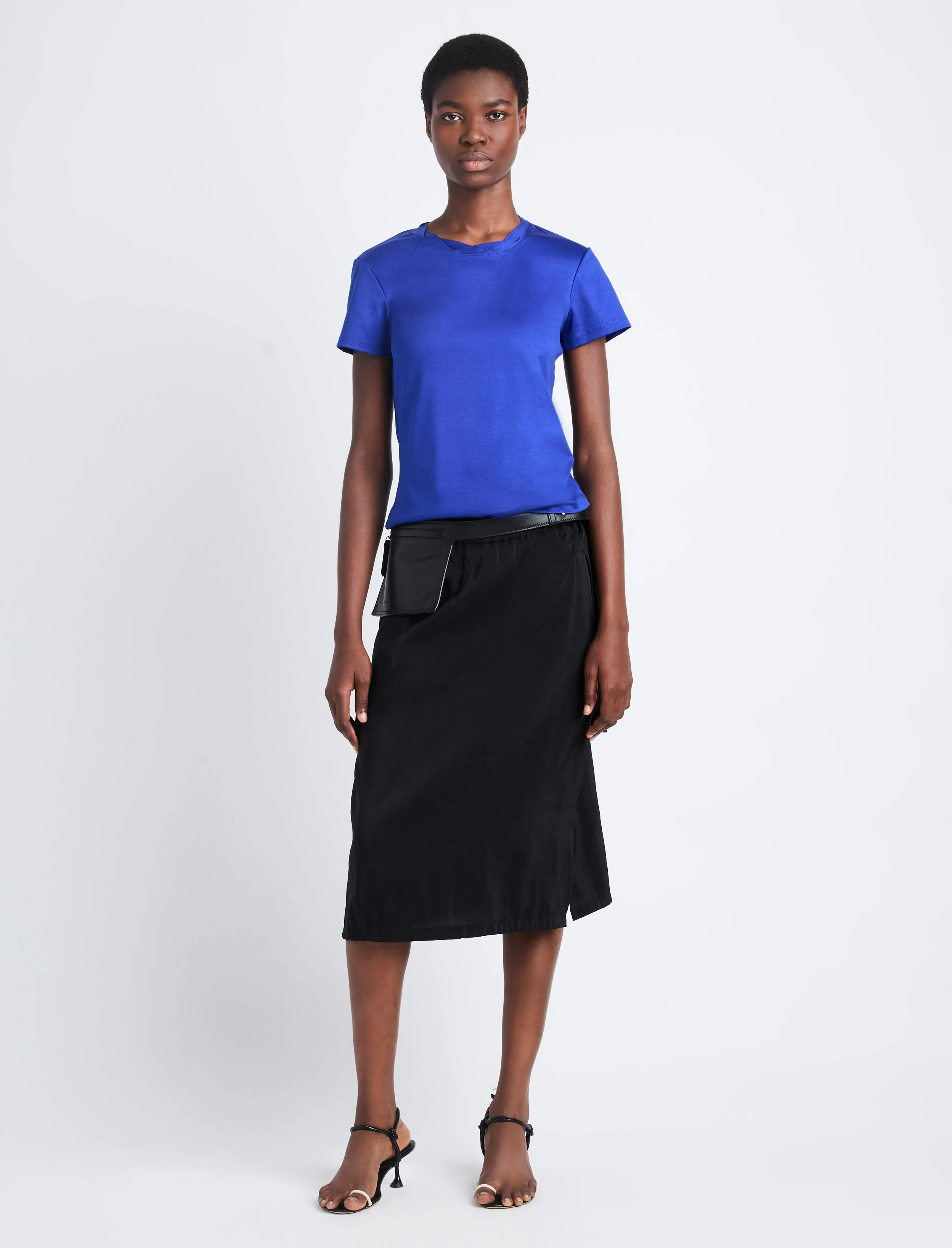 Proenza Schouler Maren Top in Eco Cotton Jersey - Cobalt