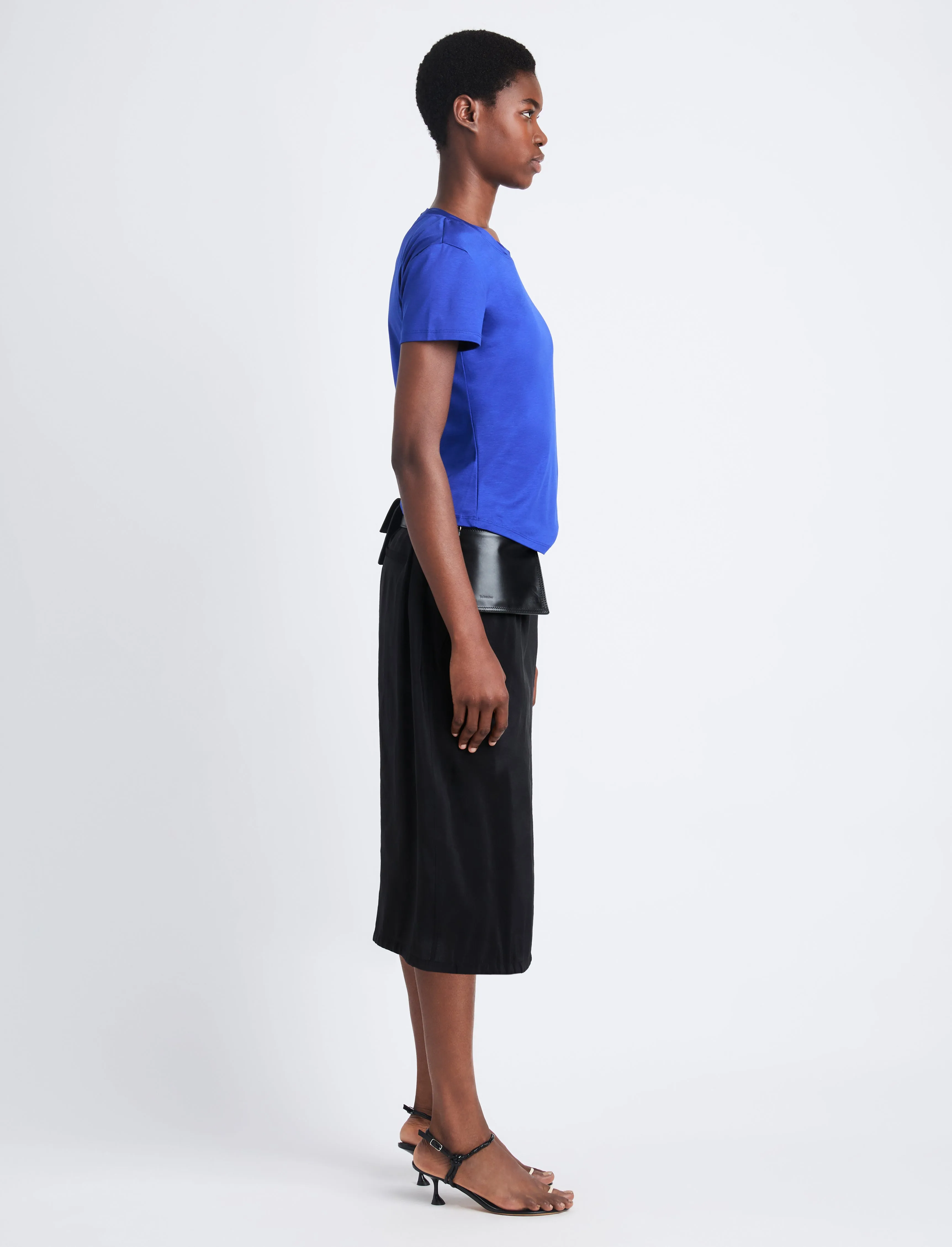 Proenza Schouler Maren Top in Eco Cotton Jersey - Cobalt
