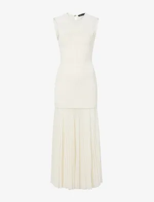 Proenza Schouler Niki Dress in Sheer Jersey - Ecru