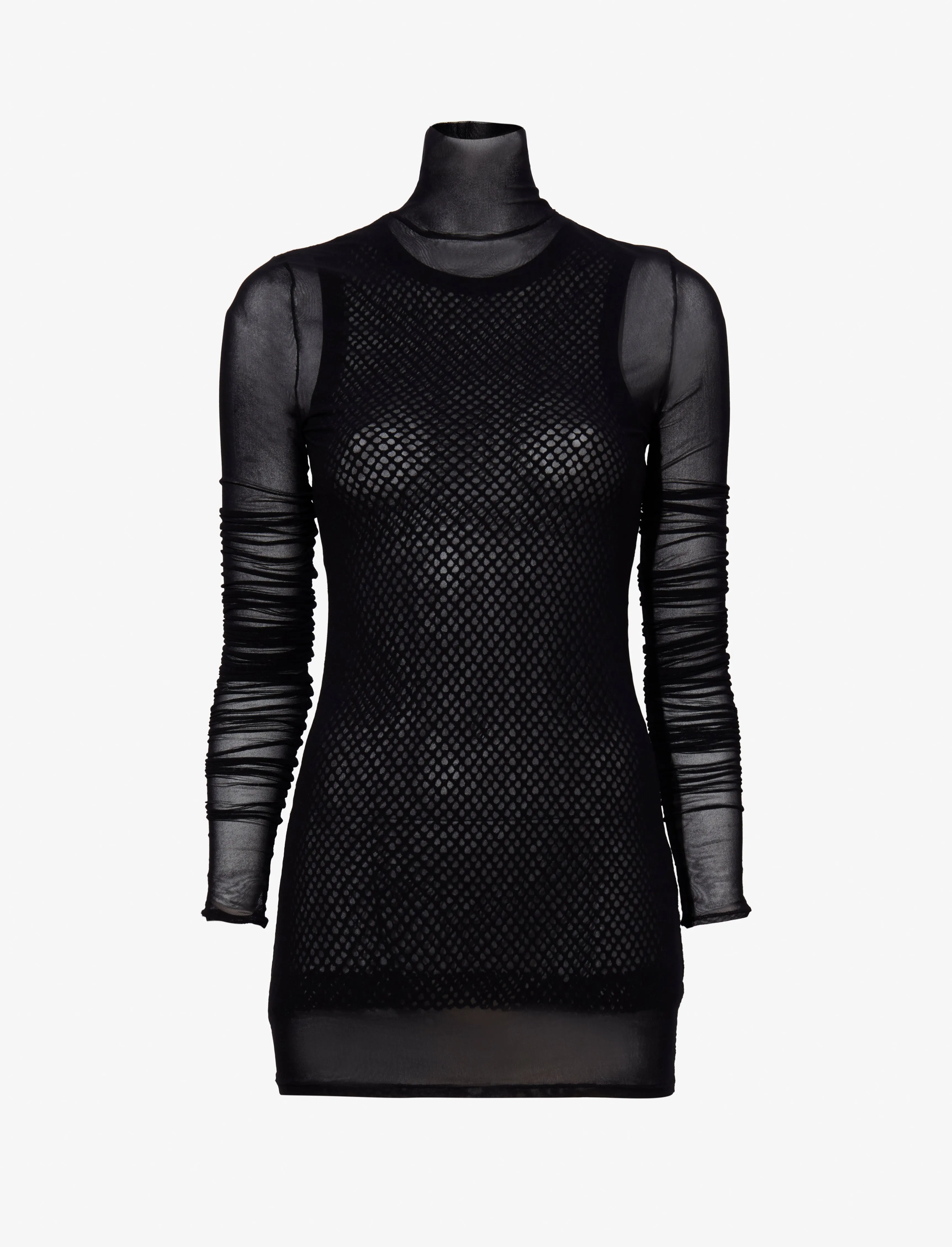 Proenza Schouler Rio Top in Printed Tulle Jersey - Black