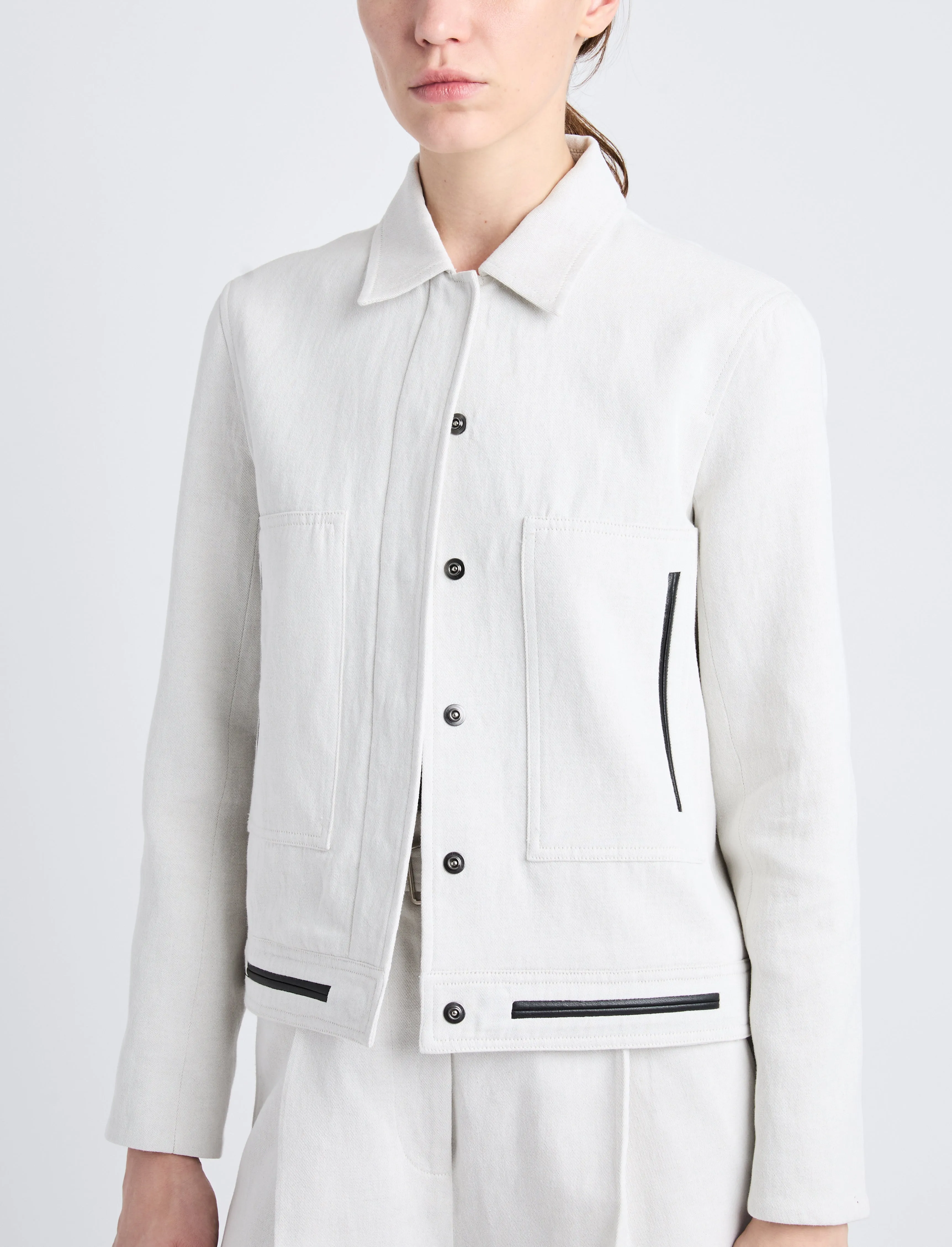 Proenza Schouler Wiley Jacket in Cotton Linen - Ecru