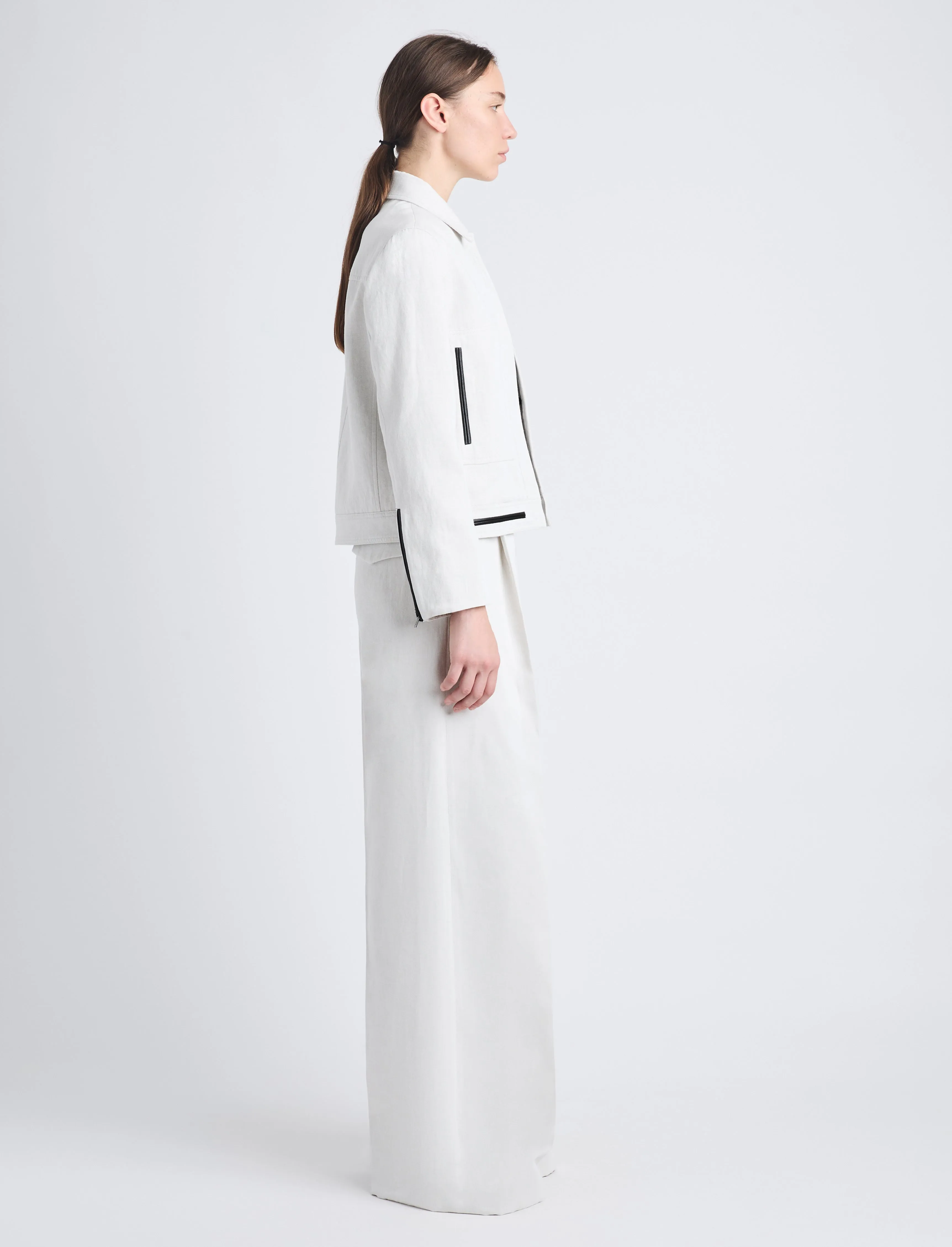 Proenza Schouler Wiley Jacket in Cotton Linen - Ecru