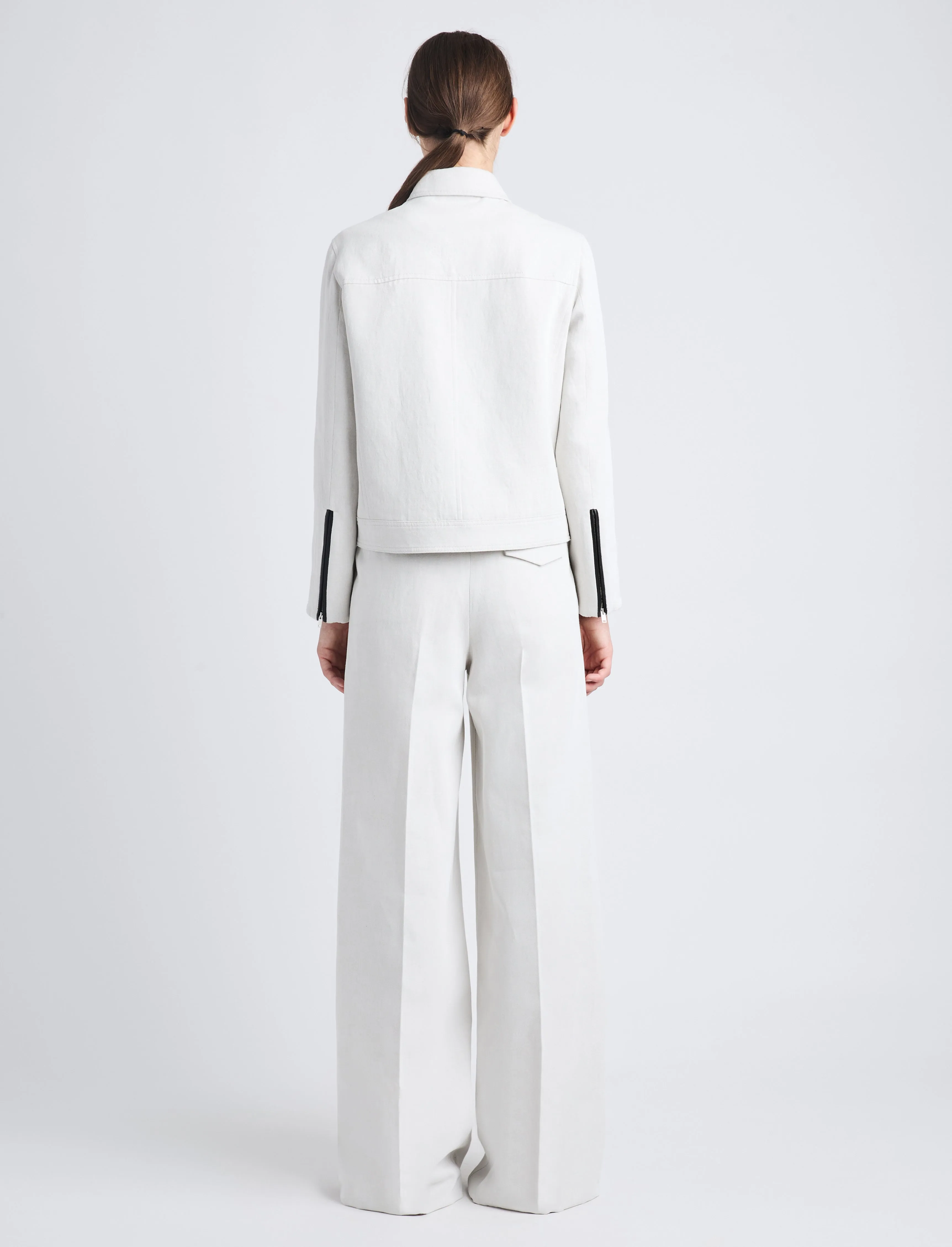 Proenza Schouler Wiley Jacket in Cotton Linen - Ecru