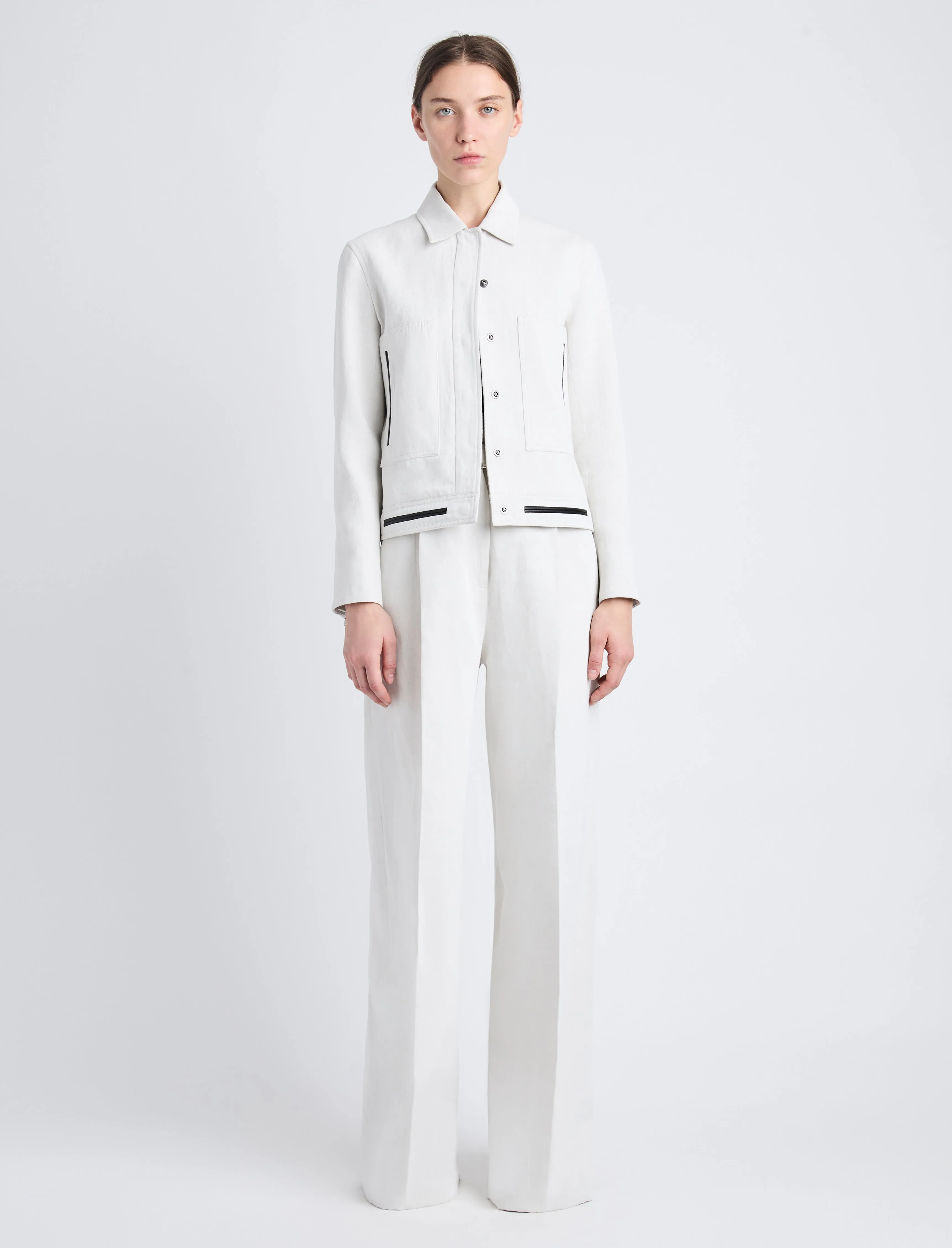 Proenza Schouler Wiley Jacket in Cotton Linen - Ecru